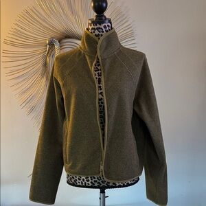 Athleta Olive warm acrylic Utility Jacket